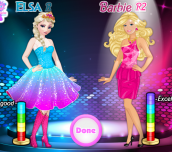 Hra - Elsa vs Barbie Fashion Contest